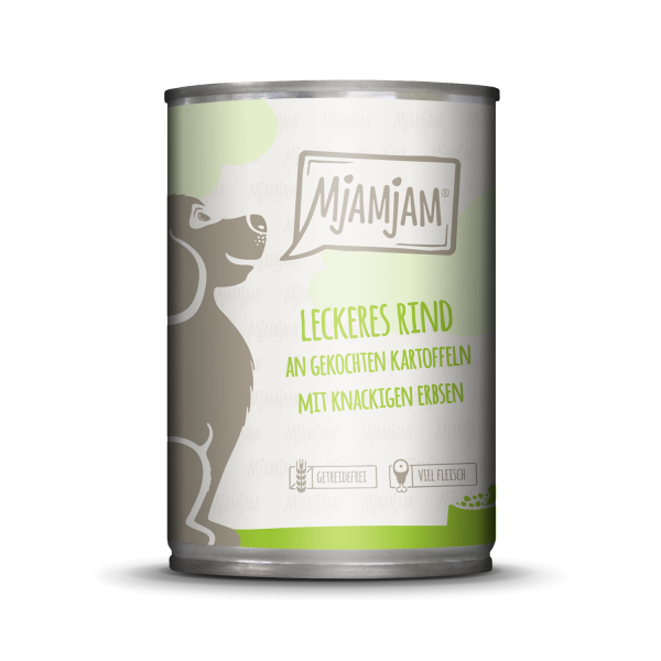 MjAMjAM Hund Rind+Kartoffeln+Erbs. 400gD