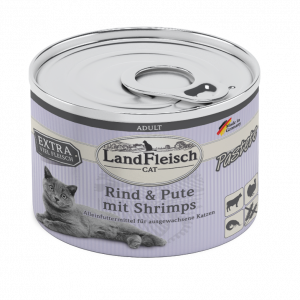 Landfleisch Cat Pas.Rind+Pu+Shrimp195gD